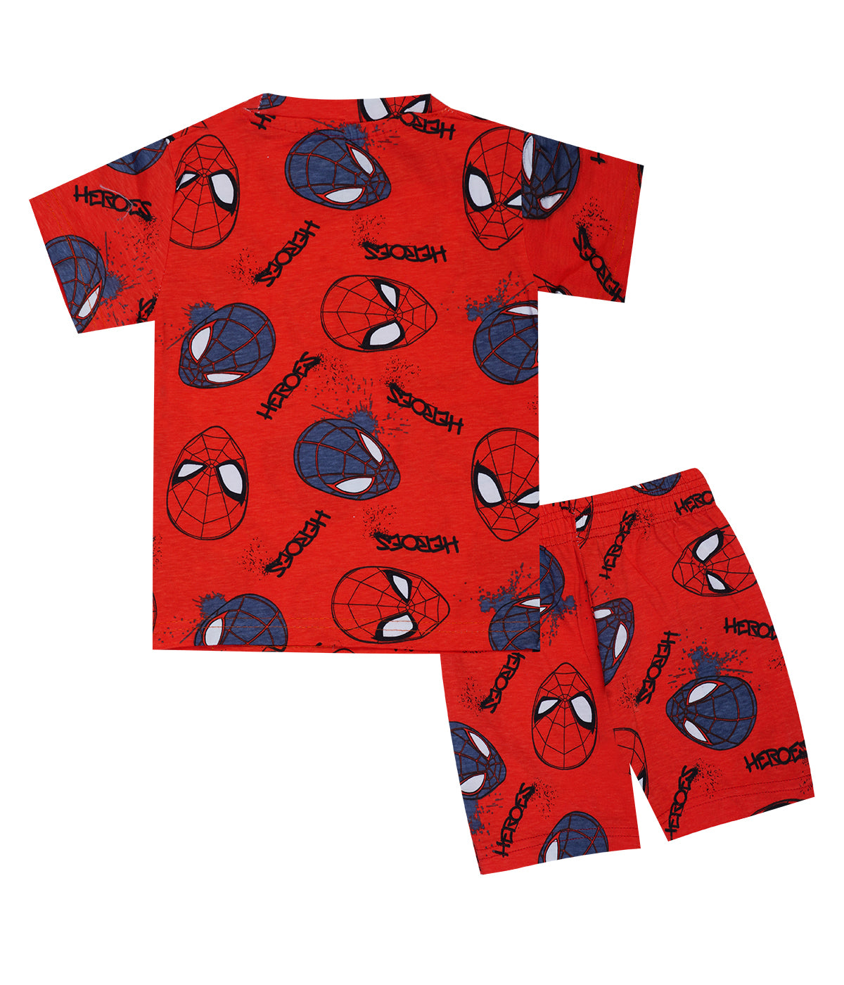 Shorts Sleeves Tshirt with Shorts Sets (Big Red Spider Man) - sanright
